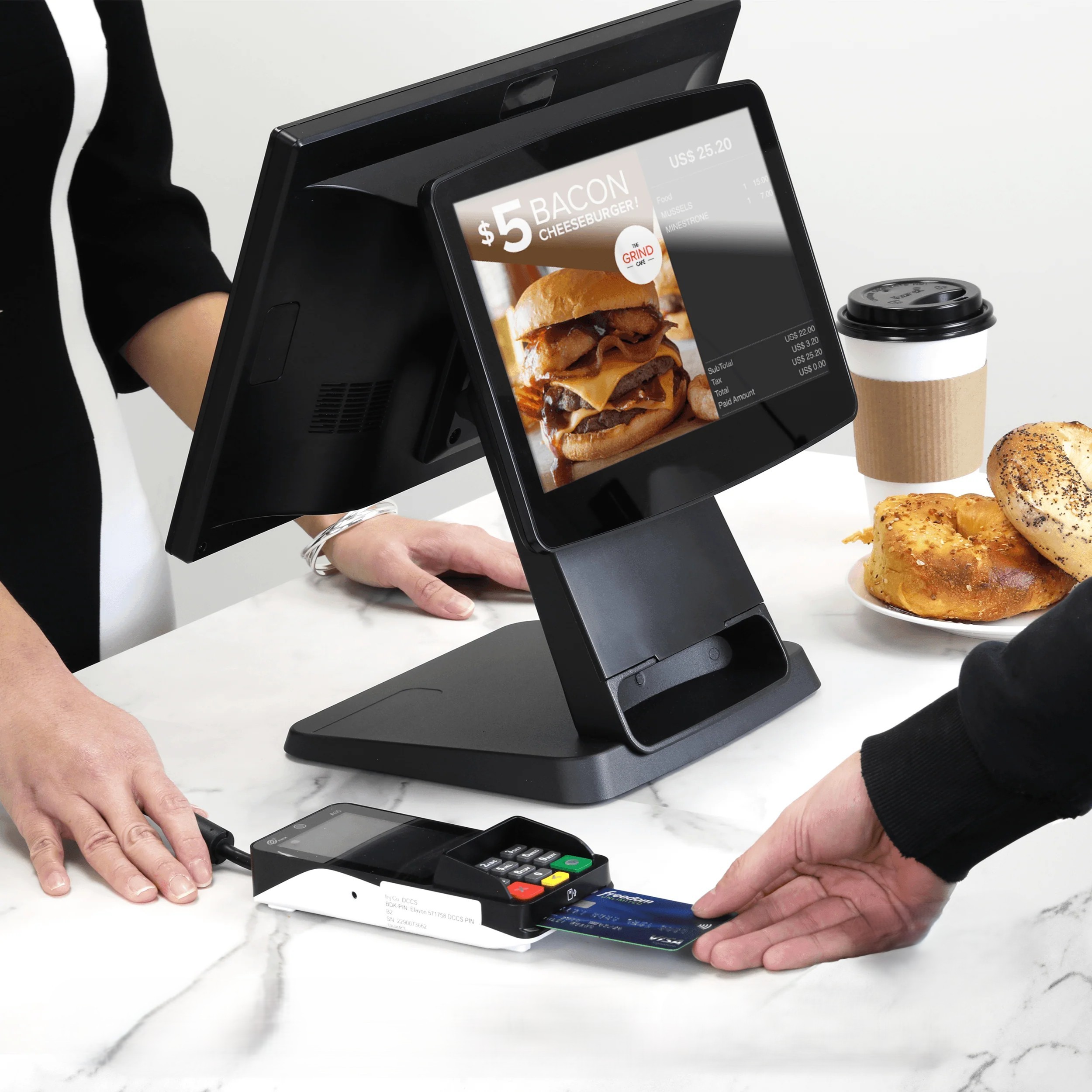 M&M POS Terminal At Cafe